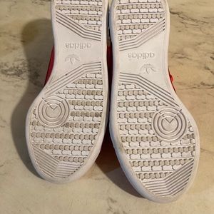 Adidas size 4.5 neon orange sneakers